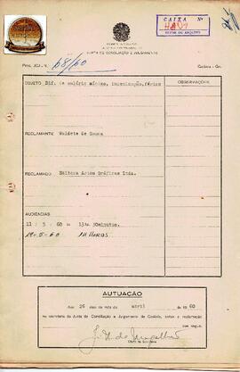 Reclamação Trabalhista 68/1960