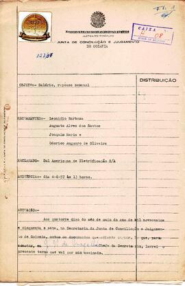 Reclamação Trabalhista 127/1957