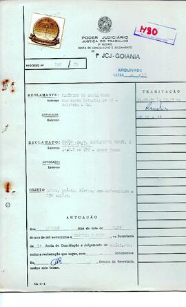 Reclamação Trabalhista 852/1979