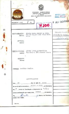 Reclamação Trabalhista 1006/1982