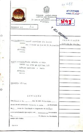 Reclamação Trabalhista 200/1982
