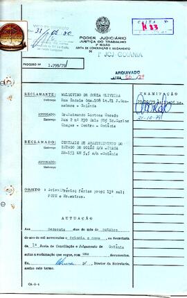 Reclamação Trabalhista 1799/1979