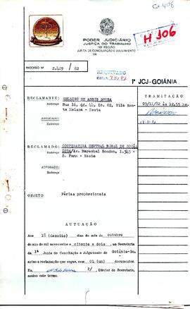 Reclamação Trabalhista 2429/1982