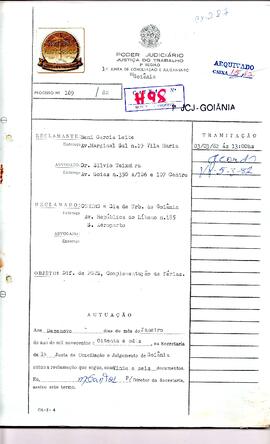 Reclamação Trabalhista 169/1982