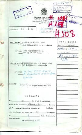 Reclamação Trabalhista 2811/1982