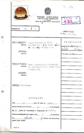 Reclamação Trabalhista 941/1981