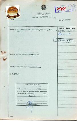 Reclamação Trabalhista 919/1972