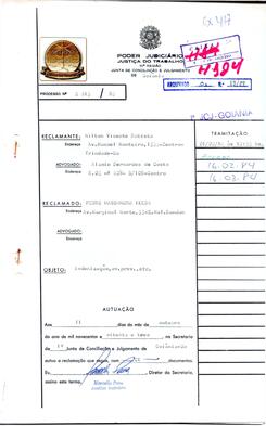 Reclamação Trabalhista 2915/1983