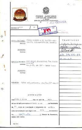 Reclamação Trabalhista 1190/1981