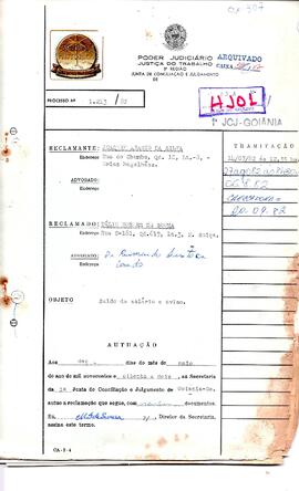Reclamação Trabalhista 1213/1982