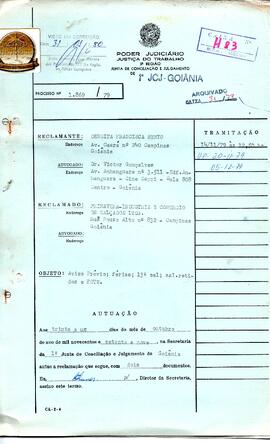 Reclamação Trabalhista 1869/1979