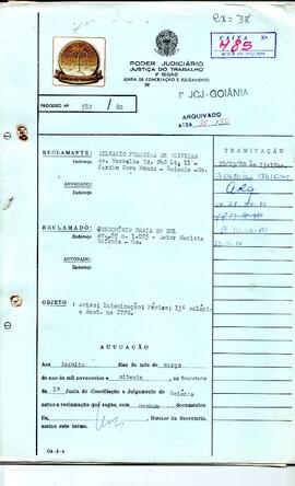 Reclamação Trabalhista 582/1980