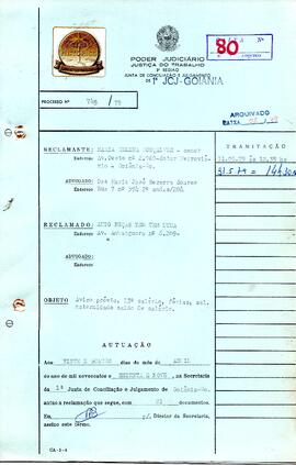 Reclamação Trabalhista 745/1979