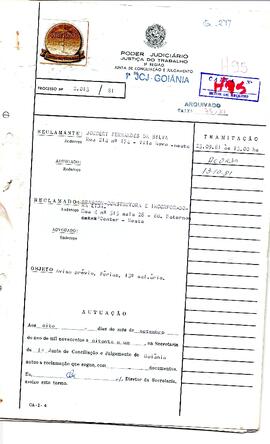 Reclamação Trabalhista 2013/1981