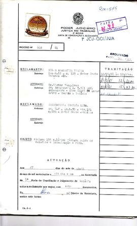 Reclamação Trabalhista 948/1981