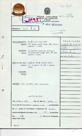 Reclamação Trabalhista 1674/1981