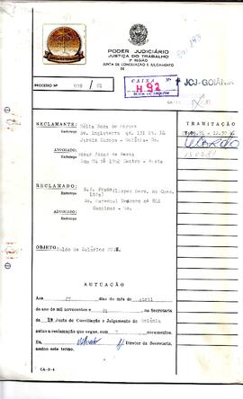 Reclamação Trabalhista 908/1981