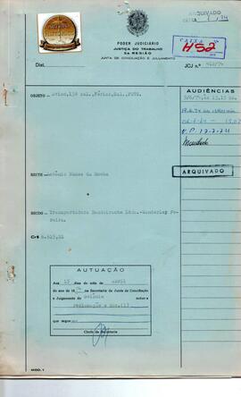 Reclamação Trabalhista 412/1974