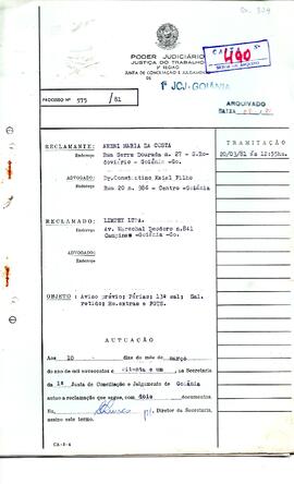 Reclamação Trabalhista 575/1981