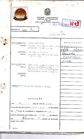 Reclamação Trabalhista 1261/1981