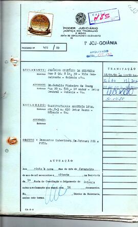 Reclamação Trabalhista 472/1980