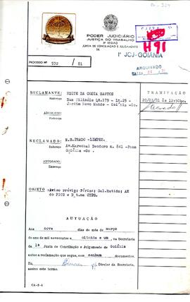 Reclamação Trabalhista 572/1981
