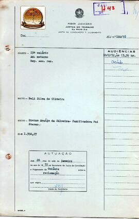 Reclamação Trabalhista 120/1972