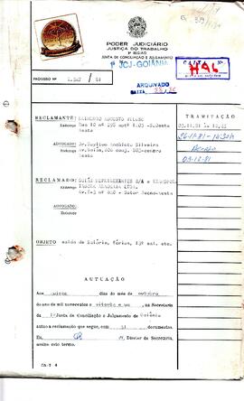 Reclamação Trabalhista 2347/1981