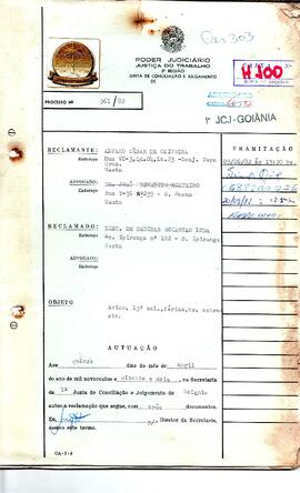 Reclamação Trabalhista 961/1982