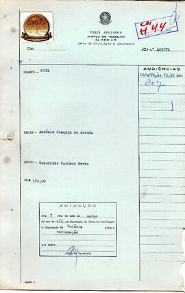 Reclamação Trabalhista 405/1972