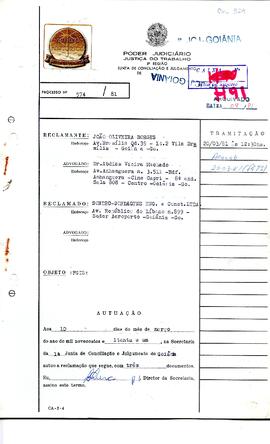 Reclamação Trabalhista 574/1981