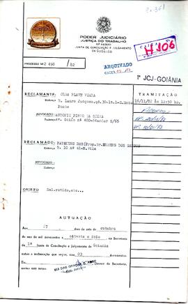 Reclamação Trabalhista 2498/1982