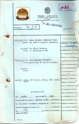 Reclamação Trabalhista 953/1979