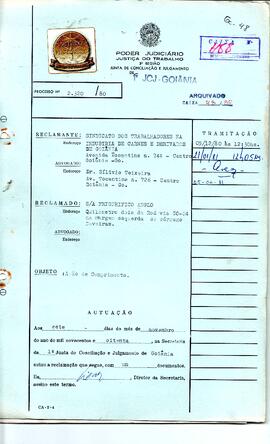 Reclamação Trabalhista 2320/1980