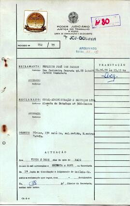Reclamação Trabalhista 892/1979