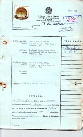 Reclamação Trabalhista 2507/1980