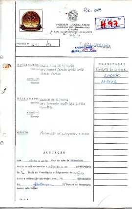 Reclamação Trabalhista 2795/1981