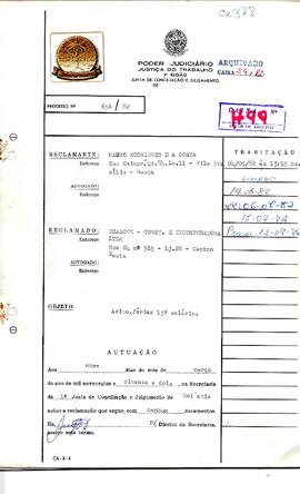 Reclamação Trabalhista 656/1982
