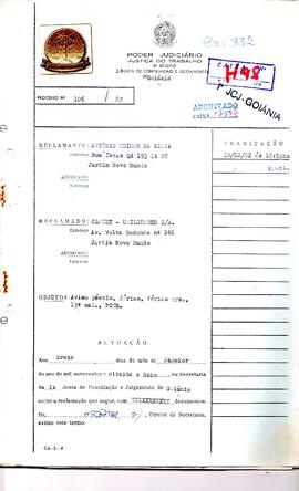 Reclamação Trabalhista 106/1982