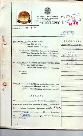 Reclamação Trabalhista 86/1979