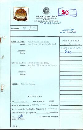 Reclamação Trabalhista 763/1979
