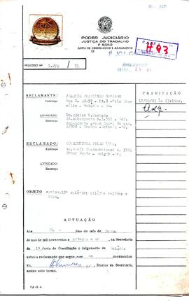 Reclamação Trabalhista 1272/1981