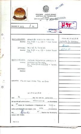 Reclamação Trabalhista 2163/1981