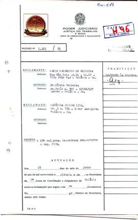 Reclamação Trabalhista 1401/1981