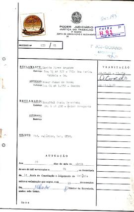 Reclamação Trabalhista 933/1981
