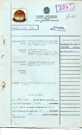 Reclamação Trabalhista 2500/1980