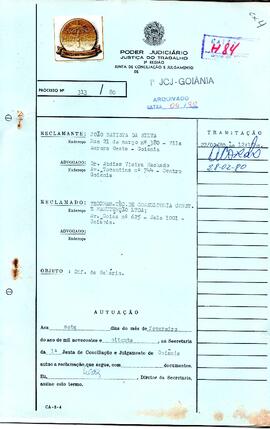 Reclamação Trabalhista 313/1980