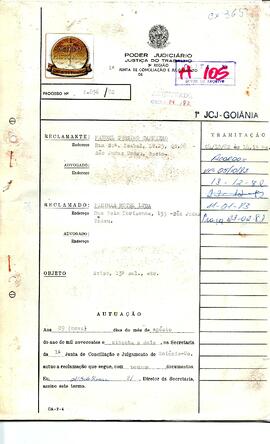 Reclamação Trabalhista 1856/1982