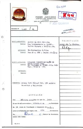 Reclamação Trabalhista 1422/1981
