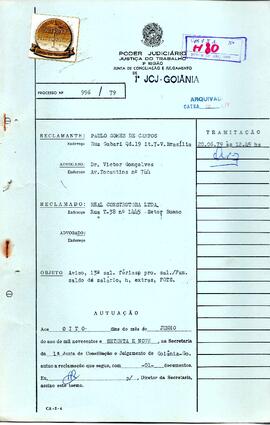 Reclamação Trabalhista 996/1979